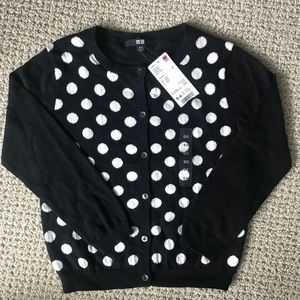 Uniqlo Polka Dot Cardigan Sweater